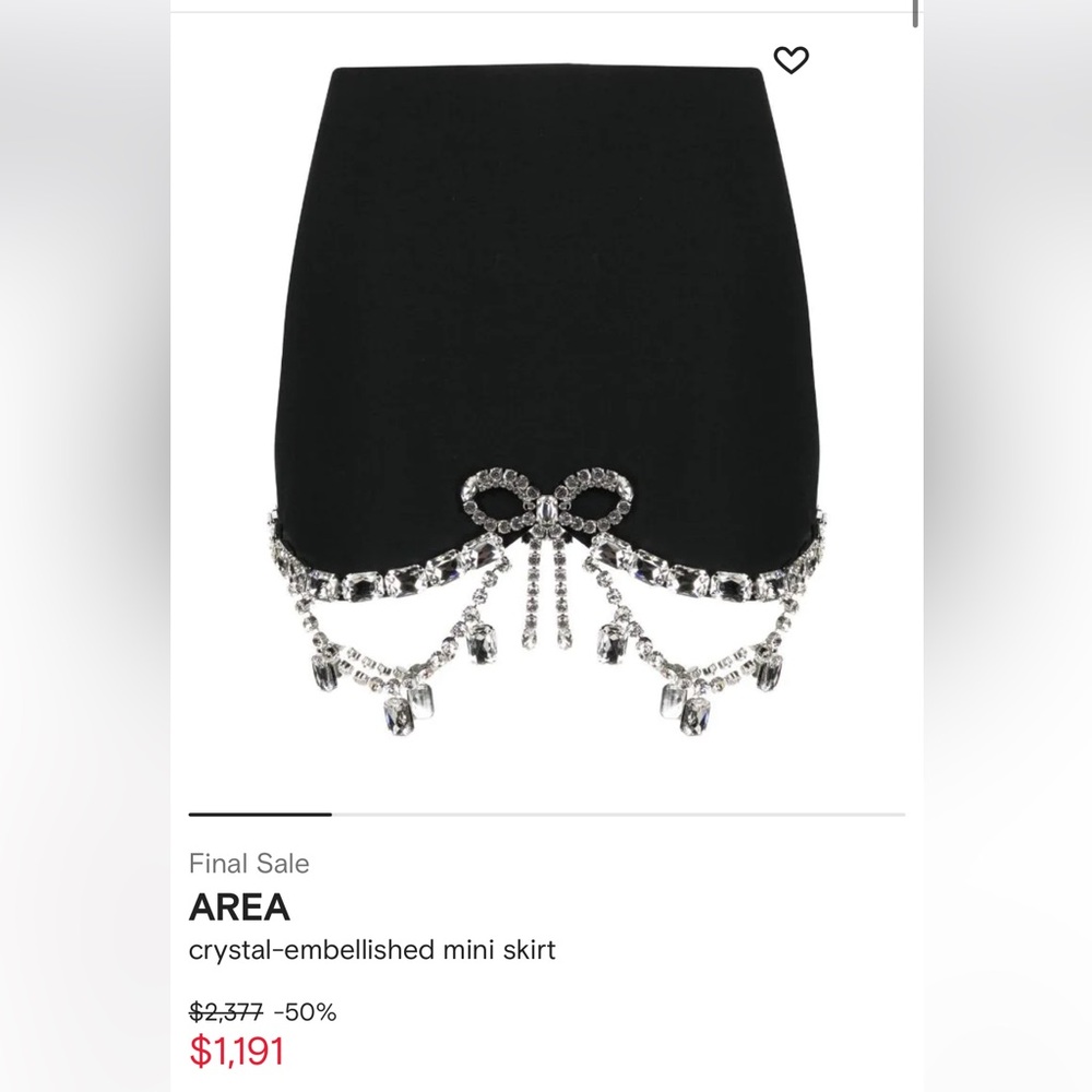 $2,400 Area NYC Crystal Bow Mini Skirt 2